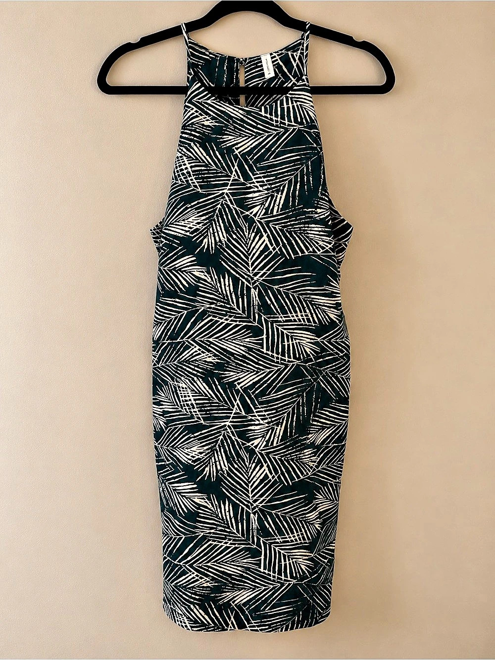 Tyche Leaf Print Mini Dress Size Large